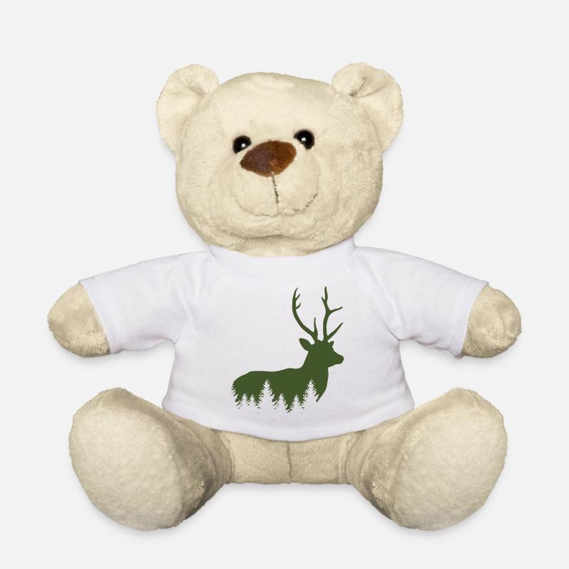 Jäger Bergsteiger Wanderer Hirsch - Teddy - Weiß