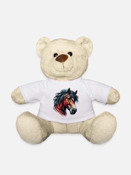 Cheval - Nounours - blanc