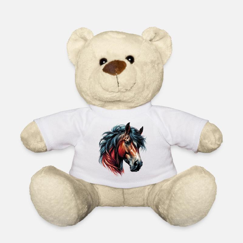 Cheval - Nounours - blanc
