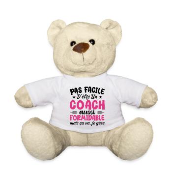 Amazing Coach Funny Coach Gift Idea - Teddy Bear - white - Front