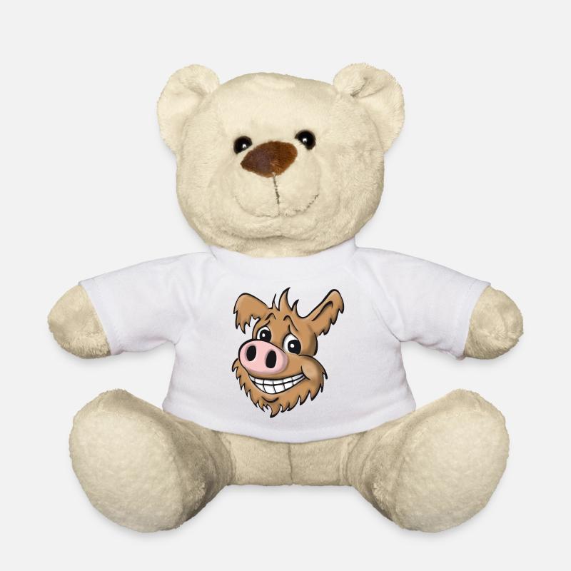Schweinehund treuherzig - Teddy - Weiß
