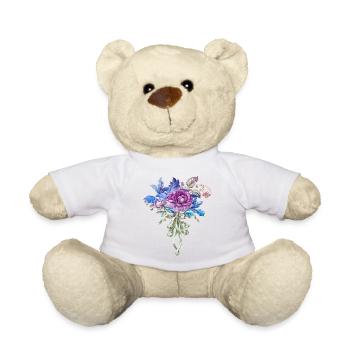 Blumen Frauen Frauenpower Design Kunst Weiblicher Stil - Teddy - Weiß - Vorne