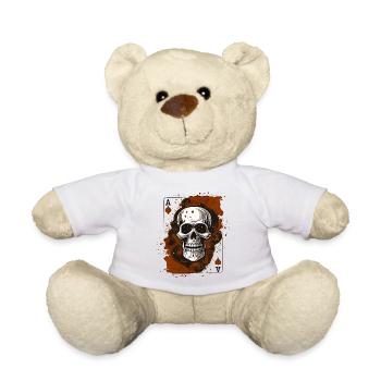 Kiss My Ace poker game card game casino sake - Teddy Bear - white - Front