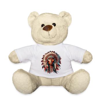 American Indian American Red Skin - Teddy Bear - white - Front