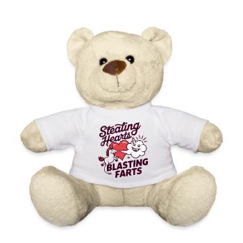 Voler des cœurs et faire exploser des pets - Nounours - blanc - Devant