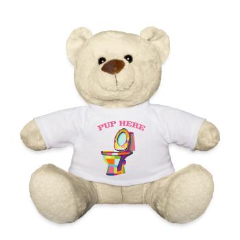 Pup Here - Teddy Bear - white - Front