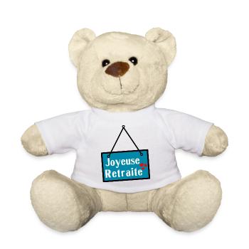 HAPPY RETREAT. RETIREMENT - Teddy Bear - white - Front