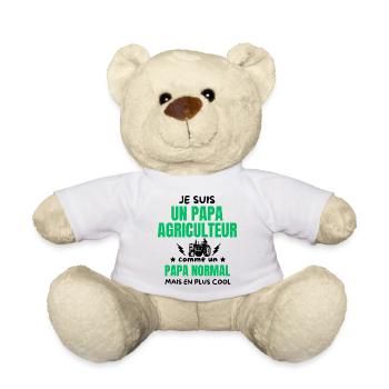 PAPA AGRICULTEUR - Nounours - blanc - Devant