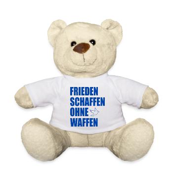Frieden schaffen ohne waffen - Teddy - Weiß - Vorne