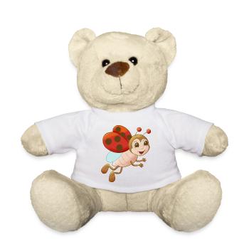 niedlicher Comic Marienkäfer - Teddy - Weiß - Vorne