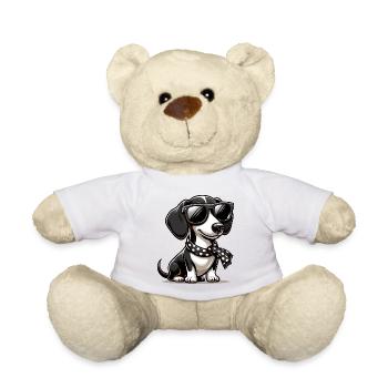 Cute Dachshund Dog - Teddy Bear - white - Front