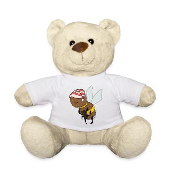 Baby bumblebee sleeping - Teddy Bear - white - Front