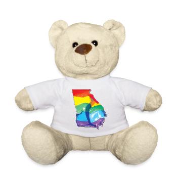 Georgia (USA) | Real Flag | LGBTQIA+ - Teddy Bear - white - Front