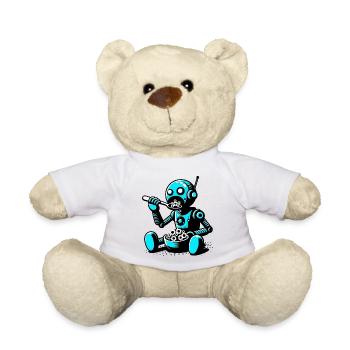 Robot extraterrestre martien extraterrestre - Nounours - blanc - Devant
