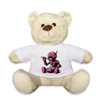 Marsianischer außerirdischer Alien-Roboter - Teddy - Weiß - Vorne
