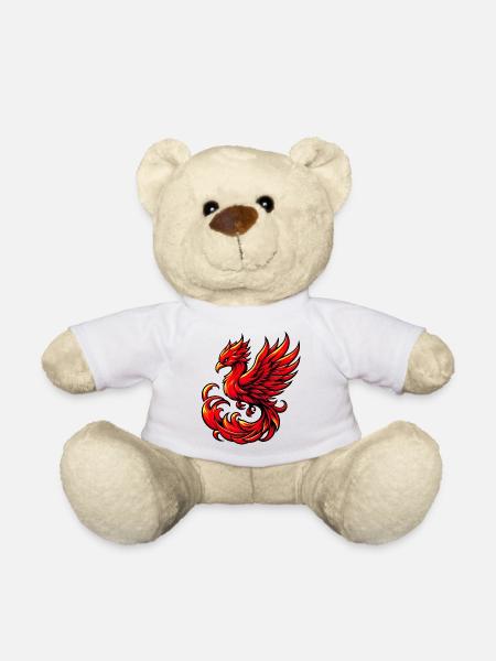 Phénix rouge - Nounours - blanc