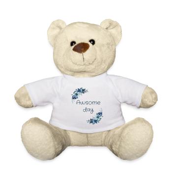 Awsome day 3 - Teddy Bear - white - Front