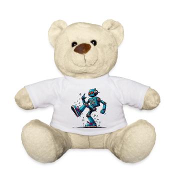 Extraterrestrial alien robot dances - Teddy Bear - white - Front