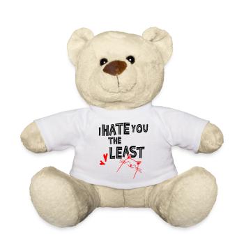 I hate you the least - Teddy Bear - white - Front