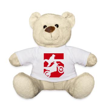 Moto 5 biker - Teddy Bear - white - Front