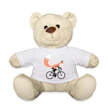 Bicycle Fox - Teddy Bear - white - Front