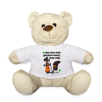 Was Dich nicht glücklich macht, kann weg - Teddy - Weiß - Vorne
