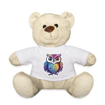 Niedliche Eule Kawaii Maskottchen - Teddy - Weiß - Vorne