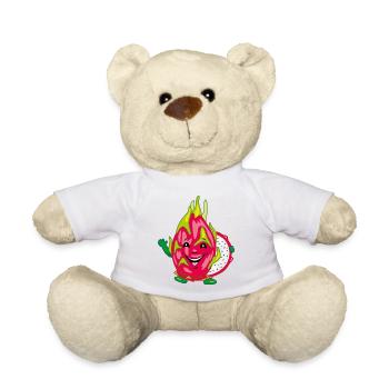 Fruit du dragon pitaya souriant - Nounours - blanc - Devant