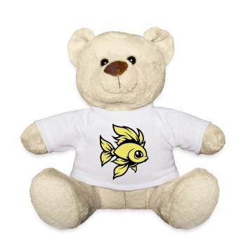 Poisson rouge poisson bande dessinée Animal - Nounours - blanc - Devant