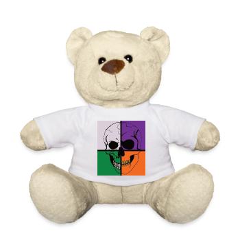 Skeletal Skull - Teddy Bear - white - Front