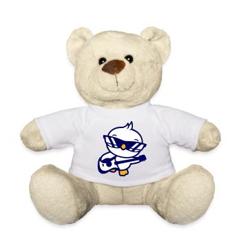 Chick Bird Duck Playing Guitar Music Guitarist - Teddy Bear - white - Front