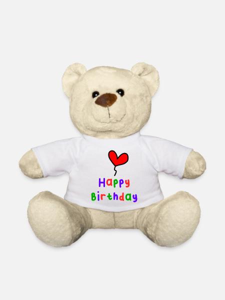 HAPPY BIRTHDAY. JOYEUX ANNIVERSAIRE. ANNIVERSAIRE. - Nounours - blanc