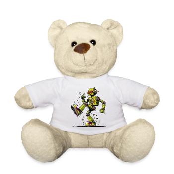 Extraterrestrial alien robot dances - Teddy Bear - white - Front