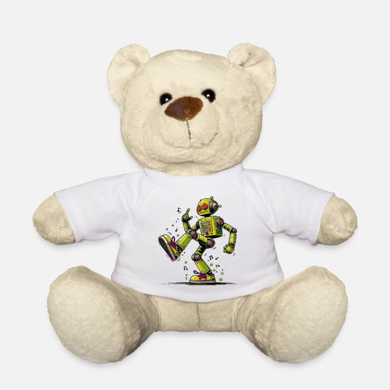 Außerirdischer außerirdischer Roboter tanzt - Teddy - Weiß