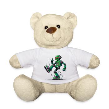 Extraterrestrial alien robot dances - Teddy Bear - white - Front