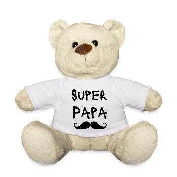 Super Papa - Nounours - blanc - Devant