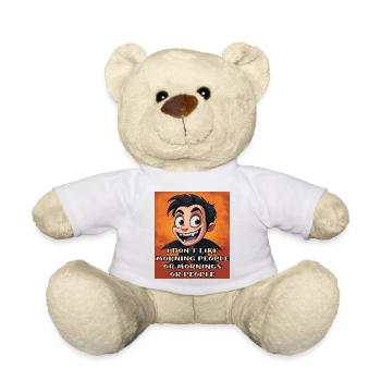 Le vampire avec un dicton amusant pour Halloween - Nounours - blanc - Devant