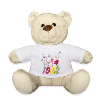 Geburtsjahr 1982 Wildblumen - Teddy - Weiß - Vorne