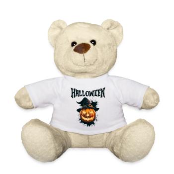 halloween, pumpkin, witchcraft, scare - Teddy Bear - white - Front