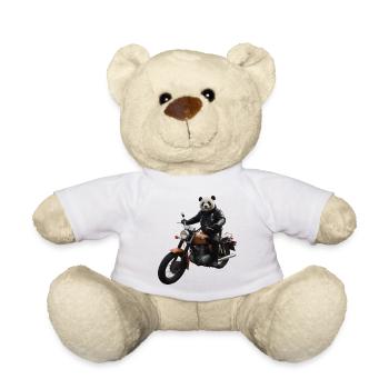 Panda motard - Nounours - blanc - Devant