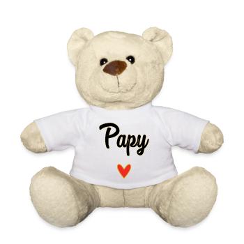 PAPY. PAPA. FÊTE DES PÈRES. BONNE FÊTE PAPA - Nounours - blanc - Devant