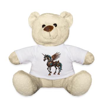 Steam punk horse - Teddy Bear - white - Front