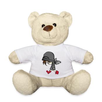 dark boy behide the wall - Teddy - Weiß - Vorne