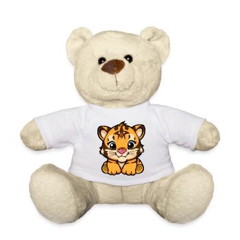 Adorable dessin animé enfant Tigre - Nounours - blanc - Devant