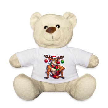 Weihnachts-Rentier Rudolf - Teddy - Weiß - Vorne