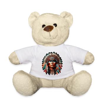 Amerikanisch, Indianer, Amerikaner - Teddy - Weiß - Vorne