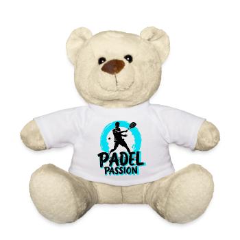 Padel Passion T-Shirt Hoodie Mugs - Teddy Bear - white - Front