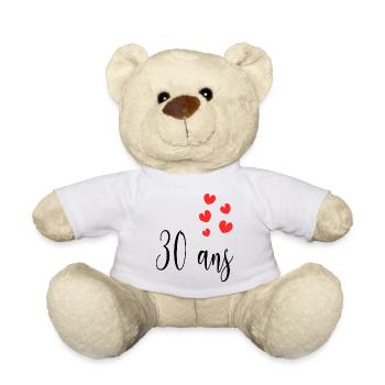 30. 30 YEARS. 30th ANNIVERSARY. 30 YEARS ANNIVERSARY. - Teddy Bear - white - Front