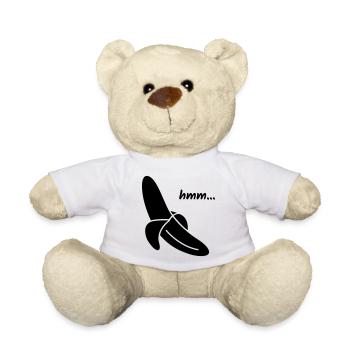 Hmm Yummy Banana Gift - Teddy Bear - white - Front