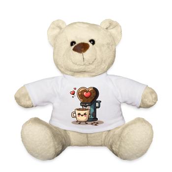 L’amour du café : un dessin animé fantaisiste - Nounours - blanc - Devant